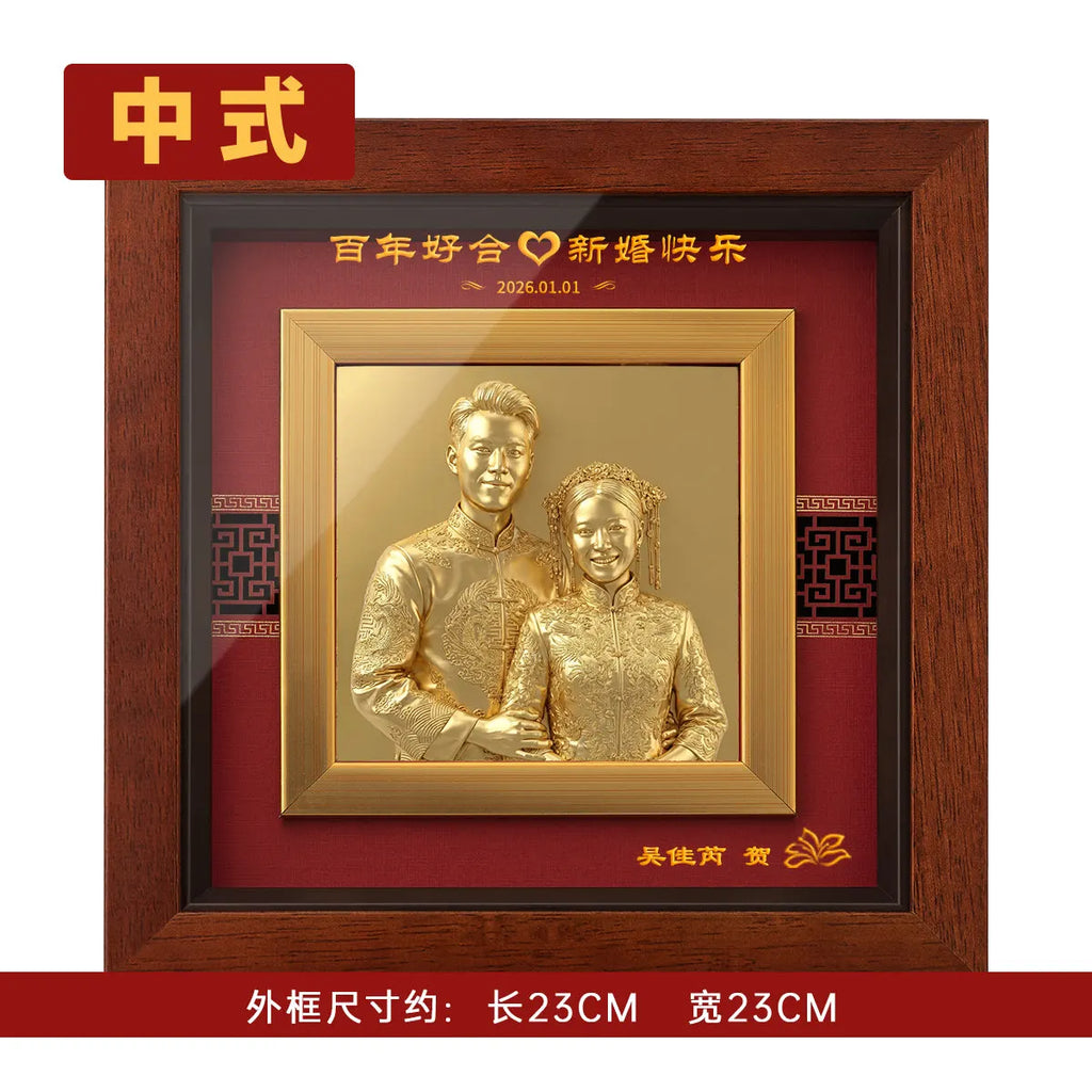 婚礼纪念浮雕中式款