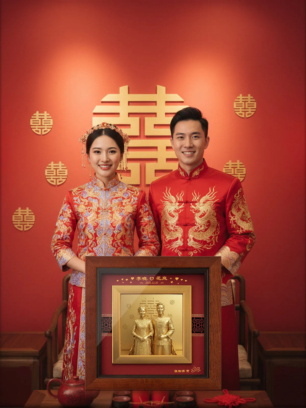 婚礼纪念浮雕相框主图四